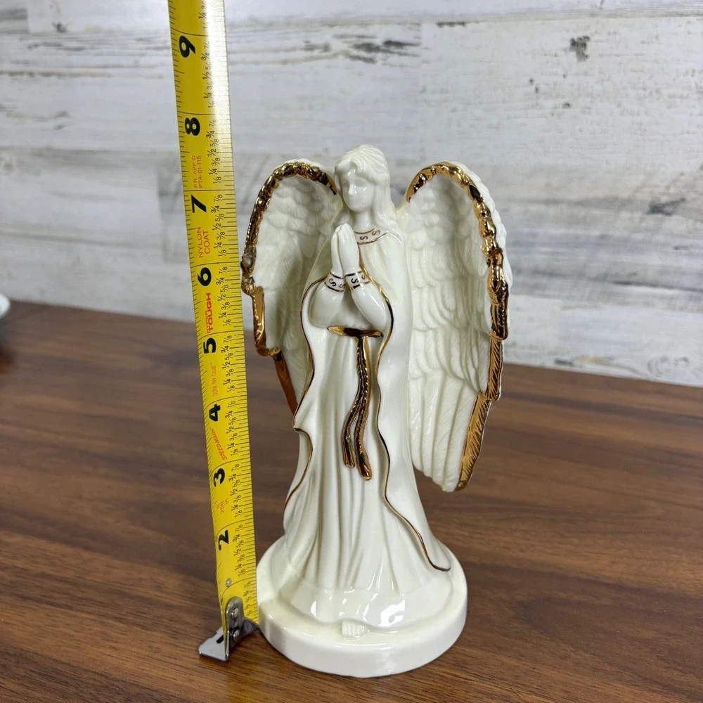 Lefton Christianity Porcelain Shamrock Angel Music Box Amazing Grace 1997‎